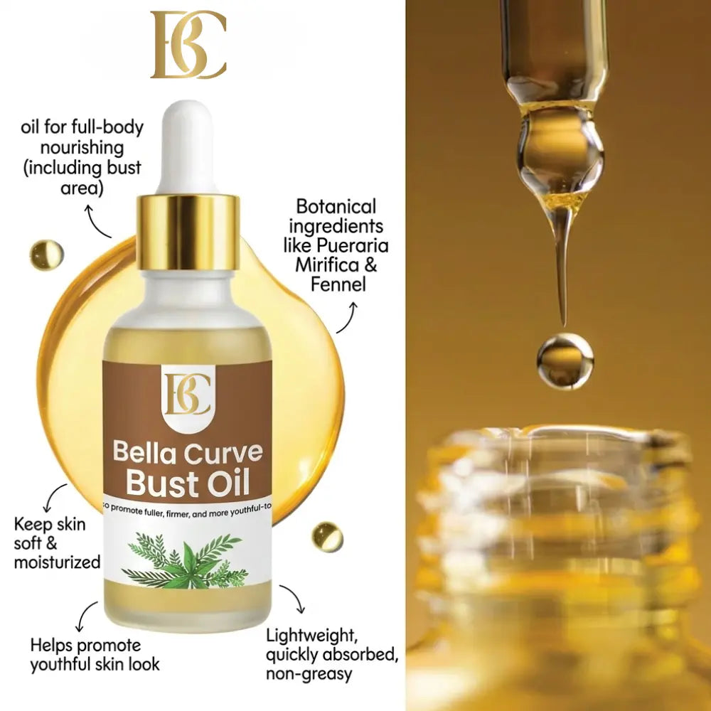 Bella Curve Herbal Bust Oil – Natural Firming & Nourishing Body Oil | 30ml